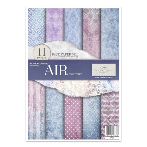 ITD Collection - Decoupage Papier A4 - Decopatch Papier 29,7 x 21 cm - Scrapbooking - Dekorpapier für DIY Alben Bullet Journals (RP011 Four Elements, Air) von ITD Collection