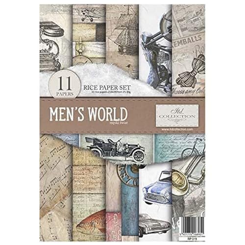 ITD Collection RP019 Reispapier, Men s World, 29,7 x 21 cm von ITD Collection