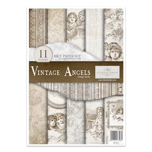 ITD Collection RP042 Reispapier, Vintage Angels, 29,7 x 21 cm von ITD Collection