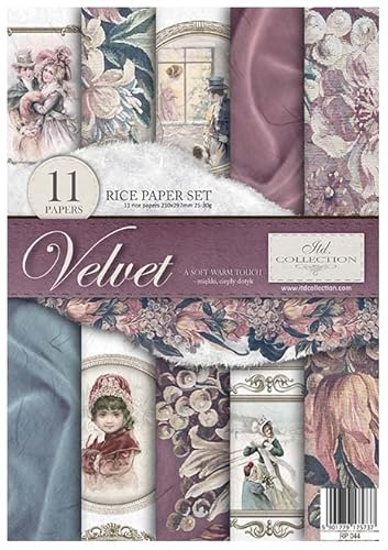 ITD Collection RP044 Reispapier, Velvet - a Soft Warm Touch, 29,7 x 21 cm von ITD Collection