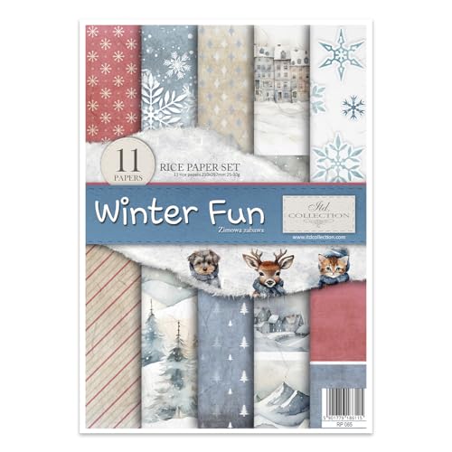 ITD Collection - Reispapier Kreativset A4 Decoupage Rice Paper Sheet 29,7 x 21 cm Serviettentechnik Mehrfarben (RP065 -Winter Fun) ITD Collection - Reispapier Kreativset A4 Decoupage Rice Paper Sheet 29,7 x 21 cm Serviettentechnik Mehrfarben (RP065 -Winter Fun) von ITD Collection