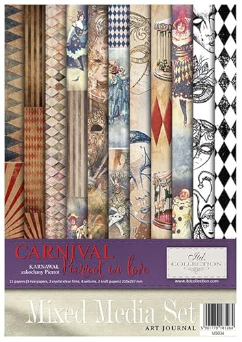 ITD Collection -Scrapbooking Paket A4 Zubehör-Decoupage Set-Scrapbook Papier Satz mit Pergamentpapier-Größe 210x297mm (MS034 - HS code 48021000) von ITD Collection