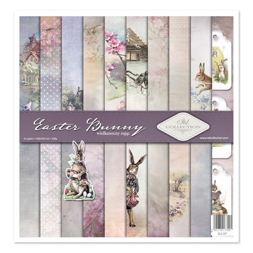 ITD Collection - Scrapbooking-Paket 12x12 inches, Scrapbooking Papier, Dekorpapier, Decoupage, Kartenherstellung, Papiergröße - 310 x 320 mm (Easter Bunny, SLS057) von ITD Collection