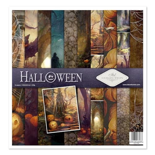 ITD Collection - Scrapbooking-Paket 12x12 inches, Scrapbooking Papier, Dekorpapier, Decoupage, Kartenherstellung, Papiergröße - 310 x 320 mm (Halloween, SLS054) von ITD Collection