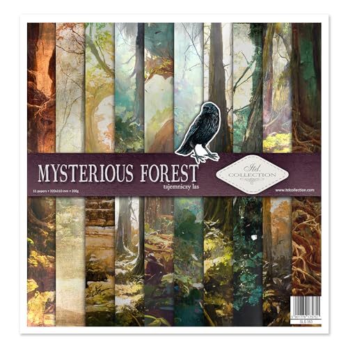 ITD Collection - Scrapbooking-Paket 12x12 inches, Scrapbooking Papier, Dekorpapier, Decoupage, Kartenherstellung, Papiergröße - 310 x 320 mm (Mysterious Forest, SLS053) von ITD Collection