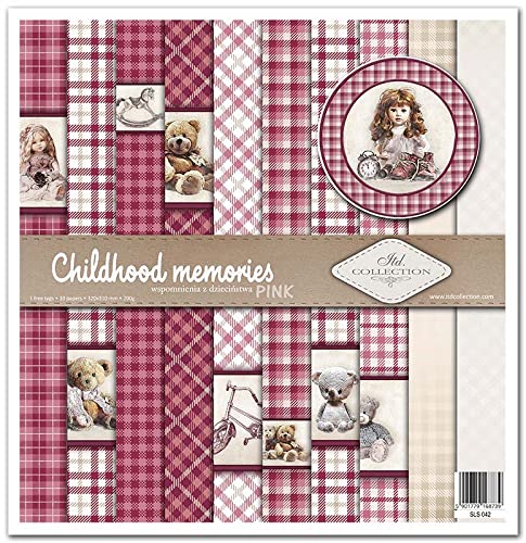 ITD Collection - Scrapbooking-Paket 12x12 inches, Scrapbooking Papier, Dekorpapier, Decoupage, Kartenherstellung, Papiergröße - 310 x 320 mm (SLS042) 10 Blatt + 1, Childhood memories von ITD Collection