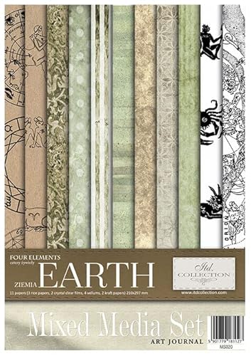 ITD Collection -Scrapbooking Paket A4 Zubehör-Decoupage Set-Scrapbook Papier Satz mit Pergamentpapier-Größe 210x297mm (MS020 - HS code 48021000) von ITD Collection