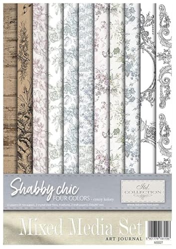 ITD Collection -Scrapbooking Paket A4 Zubehör-Decoupage Set-Scrapbook Papier Satz mit Pergamentpapier-Größe 210x297mm (MS027 - HS code 48021000) von ITD Collection