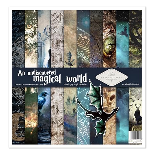 ITD Collection - Decoupage Papier - Decopatch Papier 310 x 320 mm - Scrapbooking - Dekorpapier für DIY Alben Bullet Journals (An undiscovered magical world, SLS-023) von ITD Collection