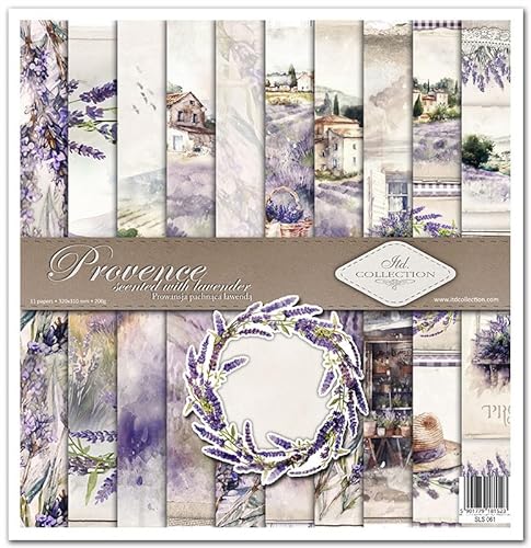 ITD Collection - Scrapbooking package 12 x 12 inches, scrapbooking paper, decorative paper, decoupage, card making, paper size - 310 x 320 mm (Provence, SLS061), Mittel von ITD Collection