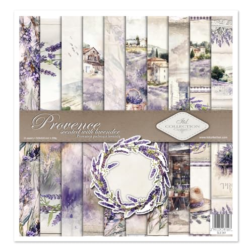 ITD Collection - Scrapbooking package 12 x 12 inches, scrapbooking paper, decorative paper, decoupage, card making, paper size - 310 x 320 mm (Provence, SLS061), Mittel von ITD Collection