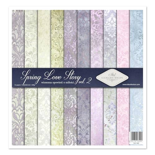 ITD Collection - Scrapbook Papier - Scrapbooking Set - Motivpapier zum Basteln - Dekorpapier 12x12 inches - 310 x 310 mm - 10 Blatt + 1 – Spring Love Story vol. 2 - SLS-060 von ITD Collection