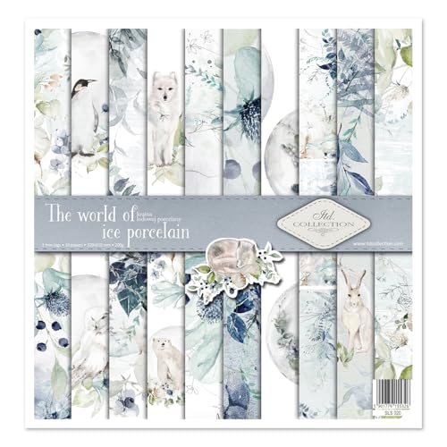 ITD Collection - Scrapbooking package 12 x 12 inches, scrapbooking paper, decorative paper, decoupage, card making, paper size - 310 x 320 mm (The world of ice porcelain, SLS-020) von ITD Collection