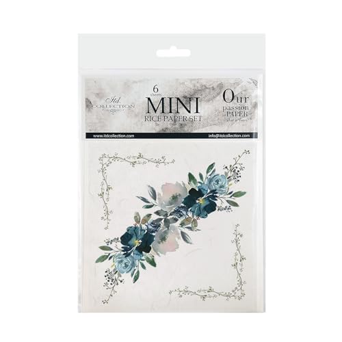 ITD Collection - Mini Reispapier Kreatives Set 14,8 x 14,8 cm (6 Blätter), Decoupage Reispapiere für Basteln, Papier zum Dekoration, Mehrfarbig (RSM018), The Elven Valley von ITD Collection