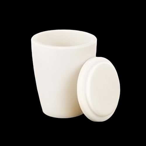 1 Stück Aluminiumoxid-Korund-Tiegel mit Deckel – 3 ml bis 100 ml for Laboranalysen und Schmelzen(15.01ml) von ITITI