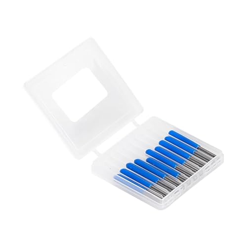 10 Stück Wolframkarbid-Leiterplatten-Gravierbits, 3,175 mm Schaft, 10°/15°/20°/25° V-Spitze, for präzises 3D-Fräsen auf Cu/Al/Kunststoff(10PCS degree20X0.7mm) von ITITI