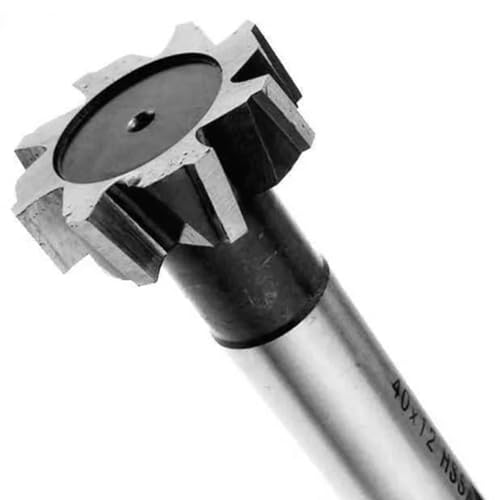HSS-T-Nutenfräser for Metall-Schnellarbeitsstahl-Fräser, 28–50 mm Durchmesser, 4–12 mm Dicke, for Fräsen von T-Nuten und Nuten(40 * 12 * 20 * 100mm) von ITITI