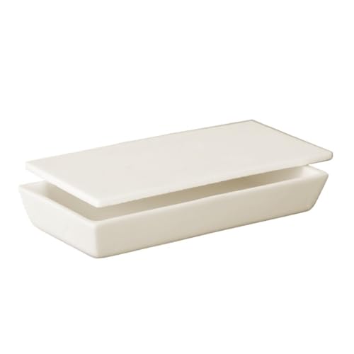 Rechteckiger/quadratischer Tiegel aus Aluminiumoxid, Deckel – Industrielle Schmelzformen for Lichtbogen- und Induktionsschmelzen, 0,9–185 ml Fassungsvermögen, 1 Stück(45x8x6mmx0.9) von ITITI