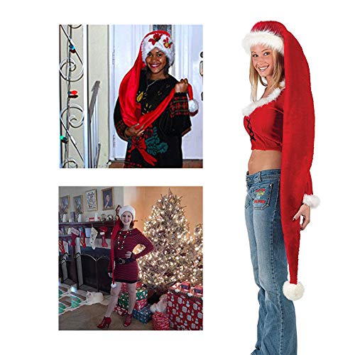 ITODA Weihnachtsmütze Extra Lang Nikolausmütze Plüsch Weihnachtsmann Mütze Kinder Wintermütze Erwachsene Weihnachtsmannmütze mit Bommel Santa Partymütze Weihnachtsfeier Rot Weihnachtszubehör Geschenk ITODA Weihnachtsmütze Extra Lang Nikolausmütze Plüsch Weihnachtsmann Mütze Kinder Wintermütze Erwachsene Weihnachtsmannmütze mit Bommel Santa Partymütze Weihnachtsfeier Rot Weihnachtszubehör Geschenk von ITODA