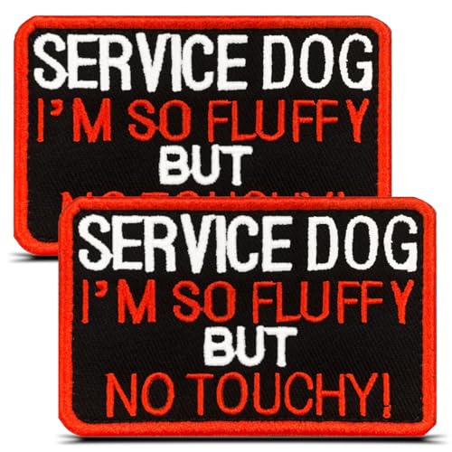 2 Stück Aufnäher mit Aufschrift "I'm So Fluffy But No Touchy" für Hundeweste, lustige Sprüche, Patches für Hundegeschirr, Kleidung, coole trendige Patches für Hunderucksäcke, zum Aufnähen von Hunden 2 Stück Aufnäher mit Aufschrift "I'm So Fluffy But No Touchy" für Hundeweste, lustige Sprüche, Patches für Hundegeschirr, Kleidung, coole trendige Patches für Hunderucksäcke, zum Aufnähen von Hunden von ITOMUFD