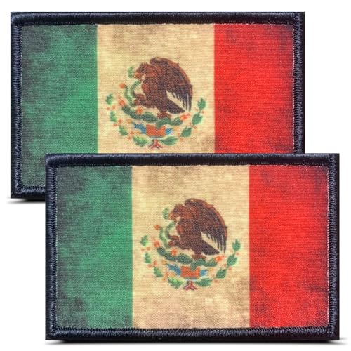 2 Stück Mexiko-Flagge, Retro- und alter Digitaldruck, klare Farbe, Bild, Klettverschluss, Applikation, mexikanische Flagge, Vintage-Kostüm, Uniform, DIY, Jeans, Jacke, Emblem 2 Stück Mexiko-Flagge, Retro- und alter Digitaldruck, klare Farbe, Bild, Klettverschluss, Applikation, mexikanische Flagge, Vintage-Kostüm, Uniform, DIY, Jeans, Jacke, Emblem von ITOMUFD