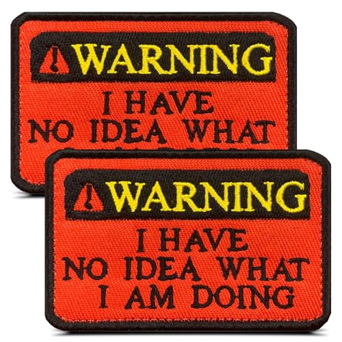 2 Stück Warnung: I Have No idea what i am doing,2 Pcs Funny Cute Trendy Meme Warning Notice Sign Hook and Loop Embroidered Emblem for Hat Caps Backpack Clothes Coats Bags Dog Harness-Red 2 Stück Warnung: I Have No idea what i am doing,2 Pcs Funny Cute Trendy Meme Warning Notice Sign Hook and Loop Embroidered Emblem for Hat Caps Backpack Clothes Coats Bags Dog Harness-Red von ITOMUFD