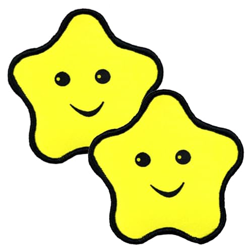 2 x 5-Sterne-Lächeln-Gesichts-Patches für Kinder, Teenager, Studenten, lustiger gelber Happy-Face Patch für Biker-Kleidung, besticktes Deko-Emblem für Taschen, Jacken, Mäntel, Jeans 2 x 5-Sterne-Lächeln-Gesichts-Patches für Kinder, Teenager, Studenten, lustiger gelber Happy-Face Patch für Biker-Kleidung, besticktes Deko-Emblem für Taschen, Jacken, Mäntel, Jeans von ITOMUFD