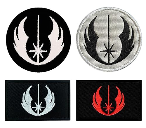 4 Stück, kompatibel mit Jedi-Orden, taktischer Erster Jedi-Krieger, Schwert, Moral-Film, Stickerei-Aufnäher mit Klettverschluss für Hüte, Mützen, Rucksäcke, Kleidung, Jacken, Uniform, Hundewesten 4 Stück, kompatibel mit Jedi-Orden, taktischer Erster Jedi-Krieger, Schwert, Moral-Film, Stickerei-Aufnäher mit Klettverschluss für Hüte, Mützen, Rucksäcke, Kleidung, Jacken, Uniform, Hundewesten von ITOMUFD