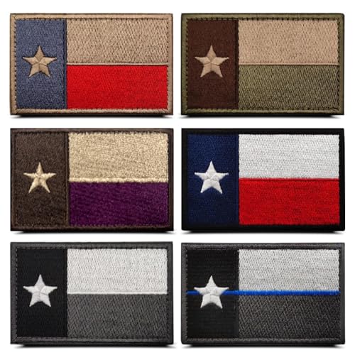 6 Stück Taktische Texas-Flagge, Aufnäher, USA-amerikanische Texas-Stern-Aufnäher, Stickerei, Uniform, Emblem, Patches mit Klettverschluss für Rucksäcke, Mützen, Jacken, Mäntel, Kleidung 6 Stück Taktische Texas-Flagge, Aufnäher, USA-amerikanische Texas-Stern-Aufnäher, Stickerei, Uniform, Emblem, Patches mit Klettverschluss für Rucksäcke, Mützen, Jacken, Mäntel, Kleidung von ITOMUFD