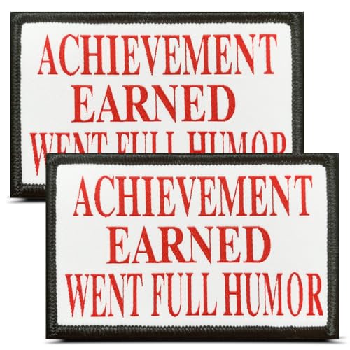 Achievement Earned Went Full Humor, 2 Stück, lustiger Aufnäher, Biker, Meme, Sprüche, Applikation, Klettverschluss, besticktes Emblem für Rucksäcke, Hüte, Taschen, Hundeweste, Geschirr, Kleidung Achievement Earned Went Full Humor, 2 Stück, lustiger Aufnäher, Biker, Meme, Sprüche, Applikation, Klettverschluss, besticktes Emblem für Rucksäcke, Hüte, Taschen, Hundeweste, Geschirr, Kleidung von ITOMUFD