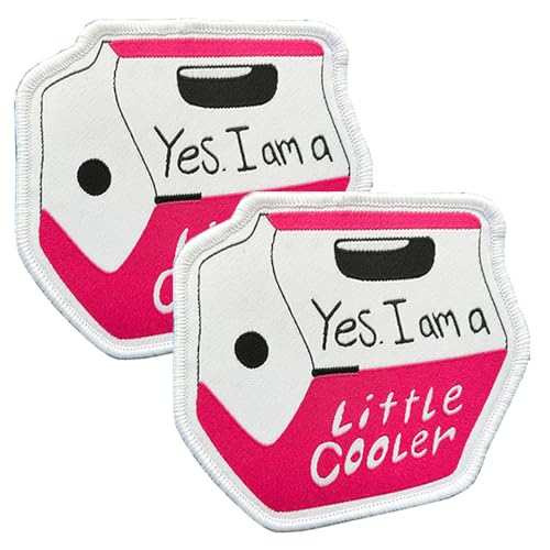 Aufnäher für Kleidung, Aufschrift "YES I'm a Little Cooler", lustiger Aufnäher für Getränkeflaschen, bestickt, trendiges Emblem für Hundeweste, Rucksack, Taschen und mehr, 2 Stück Aufnäher für Kleidung, Aufschrift "YES I'm a Little Cooler", lustiger Aufnäher für Getränkeflaschen, bestickt, trendiges Emblem für Hundeweste, Rucksack, Taschen und mehr, 2 Stück von ITOMUFD