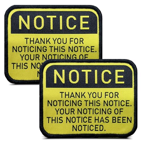 Aufnäher mit Aufschrift "I Thank You for Notice", bestickt, taktischer Aufnäher, lustiger Meme-Spruch, Applikationen mit Klettverschluss auf der Rückseite, für Kappen, Taschen, Westen, Uniformen Aufnäher mit Aufschrift "I Thank You for Notice", bestickt, taktischer Aufnäher, lustiger Meme-Spruch, Applikationen mit Klettverschluss auf der Rückseite, für Kappen, Taschen, Westen, Uniformen von ITOMUFD
