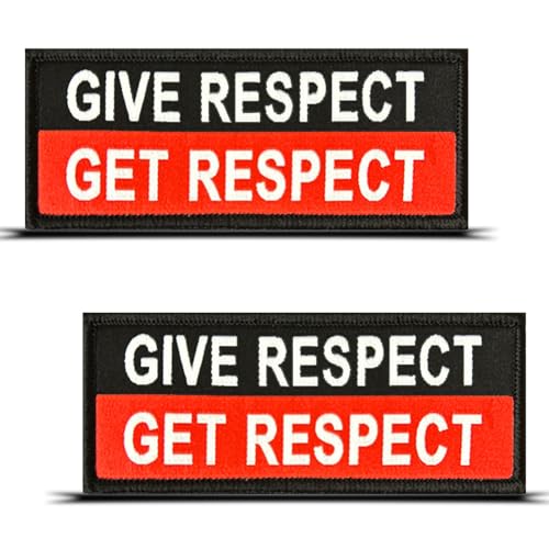 Aufnäher mit lustiger Aufschrift "Give Respect Get Respect", für Rucksack, mit lustigen Sprüchen für Biker-Kleidung, bestickt, trendig, zum Aufnähen, für Kleidung, Weste, Geschirr, Taschen, Kragen, 2 Aufnäher mit lustiger Aufschrift "Give Respect Get Respect", für Rucksack, mit lustigen Sprüchen für Biker-Kleidung, bestickt, trendig, zum Aufnähen, für Kleidung, Weste, Geschirr, Taschen, Kragen, 2 von ITOMUFD