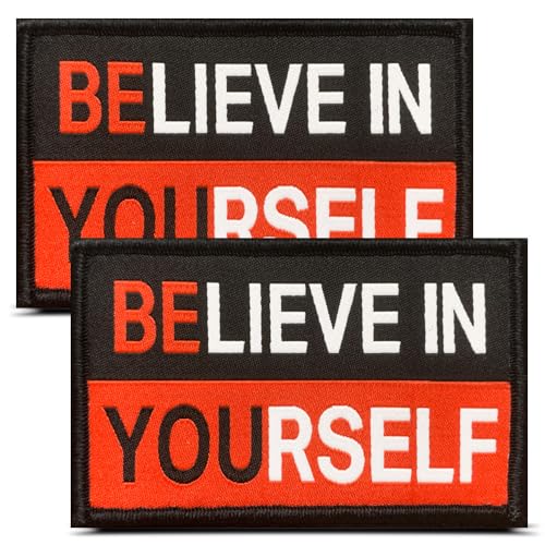 "Be You Believe in Yourself", positive und inspirierende Aufnäher, bestickt, lustig, Biker-Applikation, Klettverschluss, für Rucksäcke, Hüte, Taschen, Studenten, Erwachsene, 2 Stück "Be You Believe in Yourself", positive und inspirierende Aufnäher, bestickt, lustig, Biker-Applikation, Klettverschluss, für Rucksäcke, Hüte, Taschen, Studenten, Erwachsene, 2 Stück von ITOMUFD