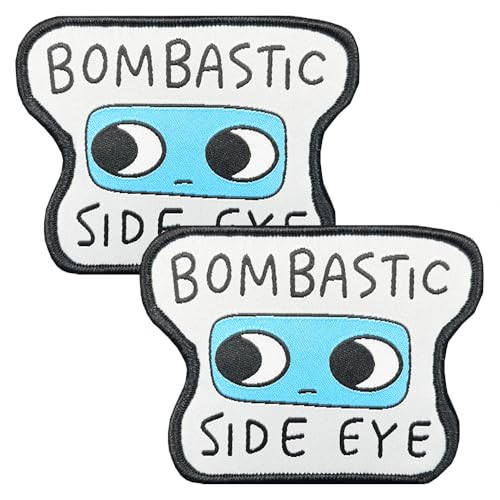 Bombastische Seitenaugen-Aufnäher für Jacken, niedliche Augen, besticktes Emblem für Rucksack, Weste, Uniform, Mäntel, Jeans, Biker, Motorrad, Kleidung, Taschen, Helm, 2 Stück Bombastische Seitenaugen-Aufnäher für Jacken, niedliche Augen, besticktes Emblem für Rucksack, Weste, Uniform, Mäntel, Jeans, Biker, Motorrad, Kleidung, Taschen, Helm, 2 Stück von ITOMUFD