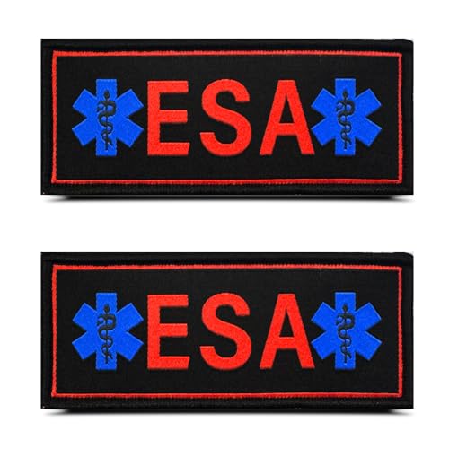 ESA Cross Patches, Emotionale Unterstützung, Tieraufnäher für Hundegeschirr und Weste, ESA abnehmbares Moral-Hundeabzeichen mit Hakenverschluss auf der Rückseite für kleine, mittelgroße und große ESA Cross Patches, Emotionale Unterstützung, Tieraufnäher für Hundegeschirr und Weste, ESA abnehmbares Moral-Hundeabzeichen mit Hakenverschluss auf der Rückseite für kleine, mittelgroße und große von ITOMUFD