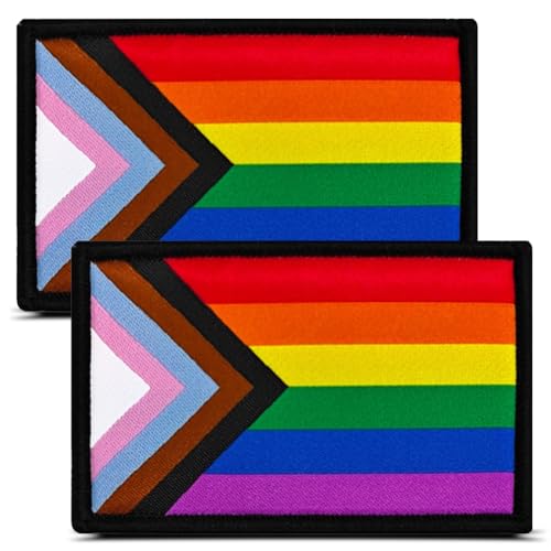 LGBT Pride Aufnäher für Kleidung, mit Klettverschluss, lustiger Meme, Evolutiv, Gay Rights Patch für Biker-Kleidung, bestickt, trendiges Emblem für Hundeweste, Rucksack, Taschen und mehr, 2 Stück von ITOMUFD