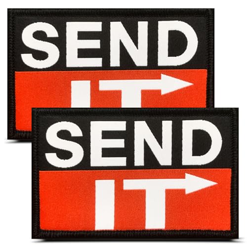 Lustige Pfeil-Symbol-Patches für Jacken, Send it, besticktes Emblem für Rucksack, Weste, Uniform, Mäntel, Jeans, Biker, Motorrad, Kleidung, Taschen, Helm, Hundegeschirr, 2 Stück Lustige Pfeil-Symbol-Patches für Jacken, Send it, besticktes Emblem für Rucksack, Weste, Uniform, Mäntel, Jeans, Biker, Motorrad, Kleidung, Taschen, Helm, Hundegeschirr, 2 Stück von ITOMUFD