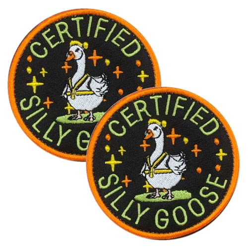 Lustiger bestickter Haken- und Schlaufen-Aufnäher, Motiv: Gans, niedliches buntes Tier-Meme-Emblem, DIY-Applikation, Zubehör für Hüte, Rucksäcke, Hundegeschirr, Westen, Turnbeutel, Helme, 2 Stück Lustiger bestickter Haken- und Schlaufen-Aufnäher, Motiv: Gans, niedliches buntes Tier-Meme-Emblem, DIY-Applikation, Zubehör für Hüte, Rucksäcke, Hundegeschirr, Westen, Turnbeutel, Helme, 2 Stück von ITOMUFD