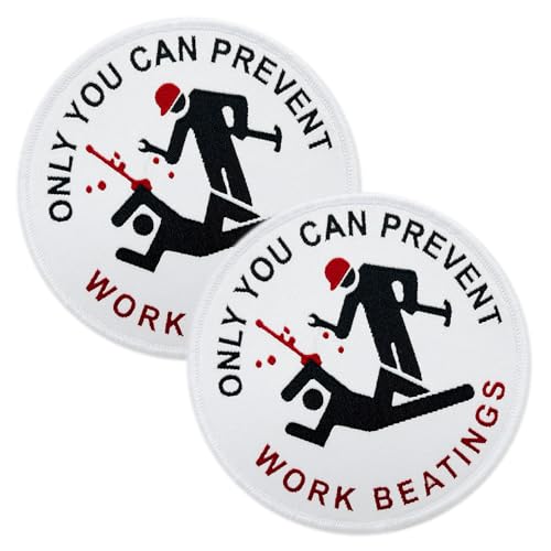 Only You Can Prevent Work Beatings Patch, 2 Stück Blauer Kragen Arbeiter Safe Spruch Klettverschluss Stickerei Emblem für Armband, Rucksack, Weste, Uniform, Mäntel, Jeans, Jacken, Werkzeugset, Taschen Only You Can Prevent Work Beatings Patch, 2 Stück Blauer Kragen Arbeiter Safe Spruch Klettverschluss Stickerei Emblem für Armband, Rucksack, Weste, Uniform, Mäntel, Jeans, Jacken, Werkzeugset, Taschen von ITOMUFD