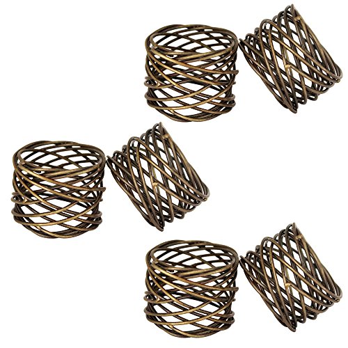 ITOS365 Serviettenringe aus Netzstoff, handgefertigt, rund, für Esstischpartys, Alltag, 6 Stück ITOS365 Serviettenringe aus Netzstoff, handgefertigt, rund, für Esstischpartys, Alltag, 6 Stück von ITOS365