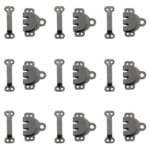 ITROLLE 50 Stück Nr. 2 Gunmetal Nähhaken, Hosenhaken, verdeckter Knopf, unsichtbarer Metall-Hosenhaken für Westernhosen von ITROLLE