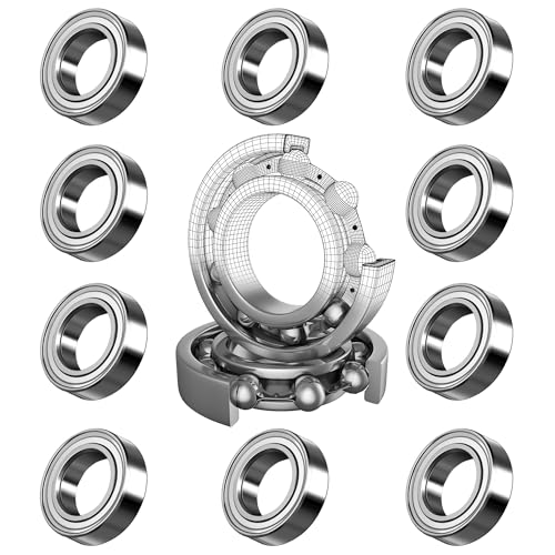 10 Stück MR106ZZ Mini Kugellager 6x10x3mm,Doppelt Geschirmt Rillenkugellager,Hochwertiger Lagerstahl für DIY, 3D-Drucker,Modellbau,Fräsmaschinen, Motoren,Verschiedene Mechanische Geräte, etc 10 Stück MR106ZZ Mini Kugellager 6x10x3mm,Doppelt Geschirmt Rillenkugellager,Hochwertiger Lagerstahl für DIY, 3D-Drucker,Modellbau,Fräsmaschinen, Motoren,Verschiedene Mechanische Geräte, etc von ITSOGOO