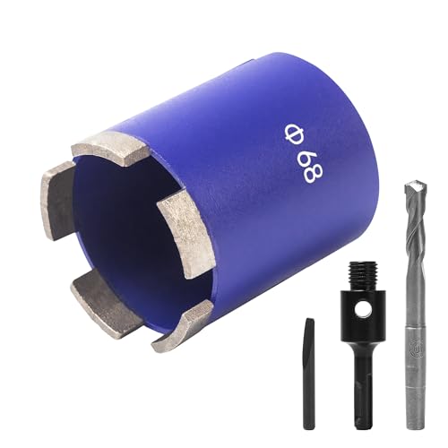 Diamant Dosensenker 68mm,Dosensenker Kernbohrkrone met M16 SDS Plus Adapter+Zentrierbohrer,Diamant Bohrkrone Dosen-Bohrer von Elektro-Unterputzdosen in Beton,Mauerwerk,Kalksandstein,Ytong von ITSOGOO