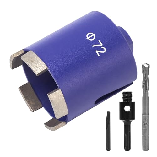 Diamant Dosensenker 72mm,Dosensenker Kernbohrkrone met M16 SDS Plus Adapter+Zentrierbohrer,Diamant Bohrkrone Dosen-Bohrer von Elektro-Unterputzdosen in Beton,Mauerwerk,Kalksandstein,Ytong von ITSOGOO