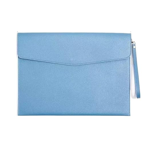 Dokumentenhalter aus Leder, Aktenordner, A4-Umschlaghülle, Business-Organizer for 24 x 33 cm, Blau von ITTRUH