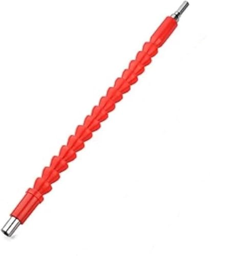 Flexible Bohrerverlängerung, Schraubendreher 1/4 Zoll 300 mm weicher Schaft Flex-Schraubendreher-Verlängerungsadapter Universal-Bohreranschluss 1 STÜCK (Farbe: Rot) von ITTRUH