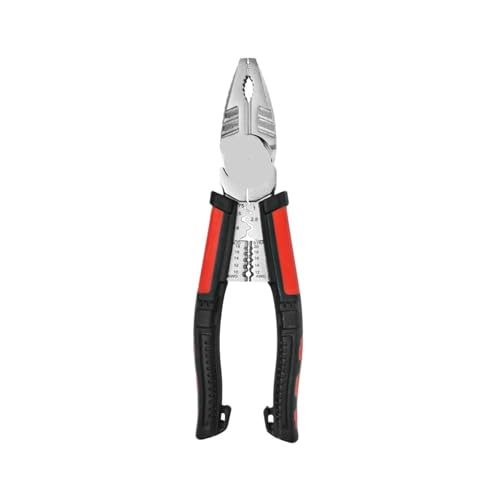 ITTRUH Mehrzweck-Abisolierzange 7 in 1 Eisen-Kupfer-Kabelschneider Draht-Crimpzange Klemme Spaltwickel Elektrikerwerkzeug(21cm) von ITTRUH