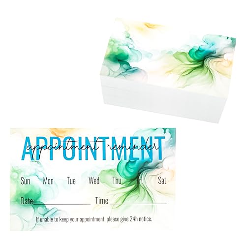 ITZAMNA Termine Erinnerungskarten grün blau Tinte Stil für Spa Salon Tattoo Klinik 100 Stück ITZAMNA Termine Erinnerungskarten grün blau Tinte Stil für Spa Salon Tattoo Klinik 100 Stück von ITZAMNA