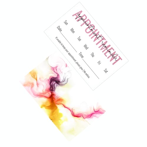 ITZAMNA Terminkarten in fließender Farbe, Rosa, Gelb, für kleine Geschäfte, Spa, Salon, Tattoo, Zeitplan, 100 Stück ITZAMNA Terminkarten in fließender Farbe, Rosa, Gelb, für kleine Geschäfte, Spa, Salon, Tattoo, Zeitplan, 100 Stück von ITZAMNA